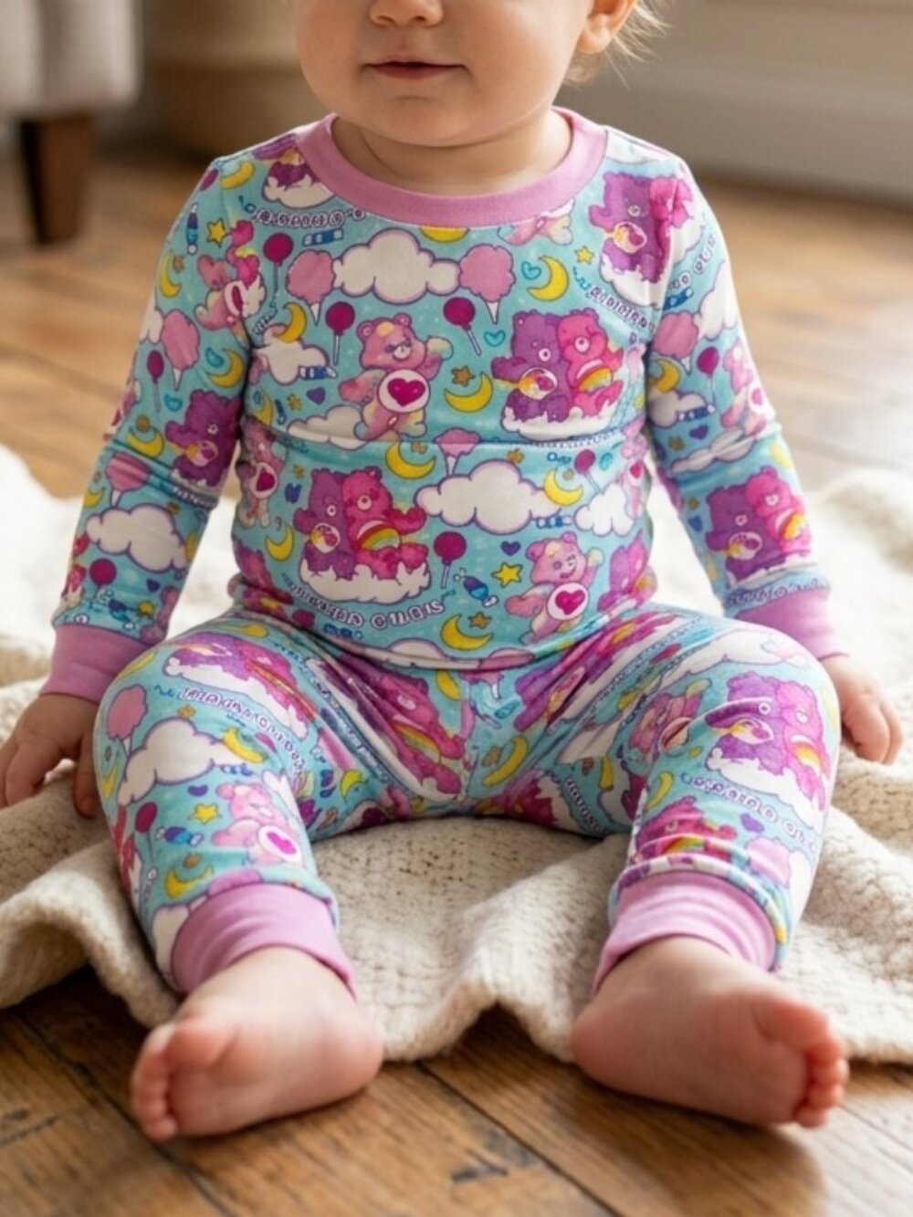 Bamboo Sweet Dreams Colorful Bear 2 Piece Pajama Set 12M | Soft Stretch - Picture 3 of 4